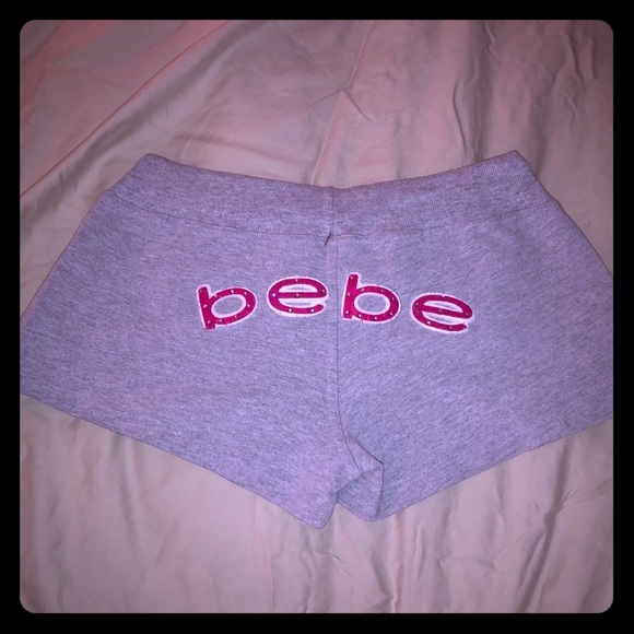 bebe Pants - Vintage gently worn  grey Bebe logo shorts